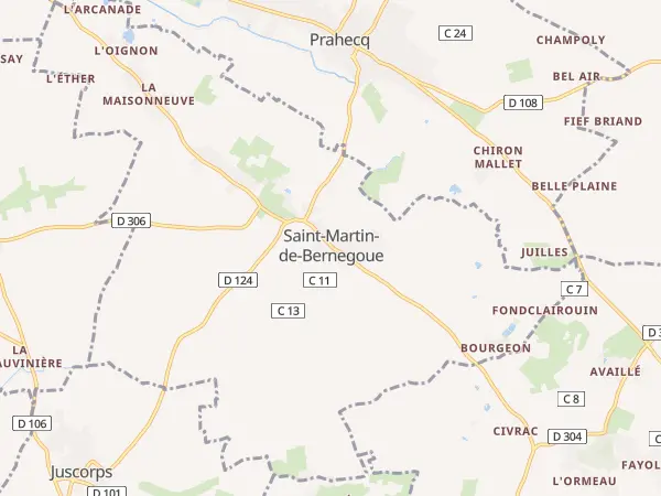 Plan de Saint-Martin-de-Bernegoue