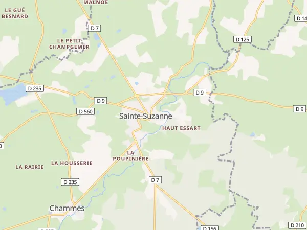 Plan de Sainte-Suzanne-et-Chammes