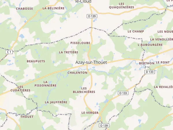 Plan de Azay-sur-Thouet