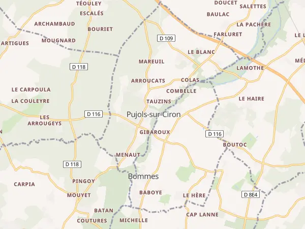 Plan de Pujols-sur-Ciron