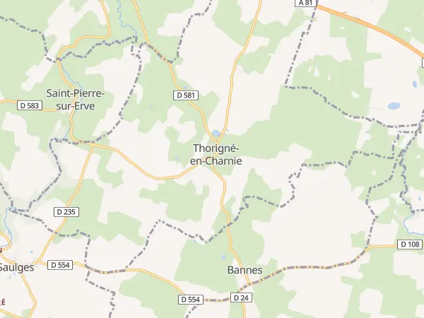 Plan de Thorigné-en-Charnie
