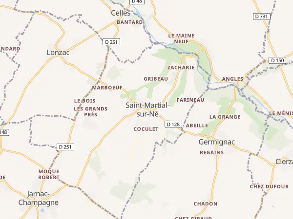 Plan de Saint-Martial-sur-Né