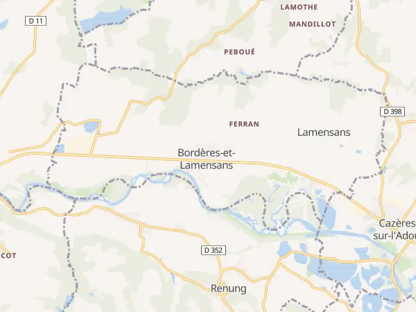 Plan de Bordères-et-Lamensans