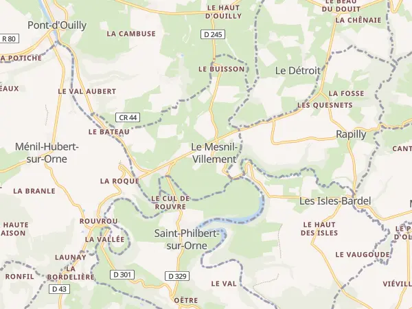 Plan du Mesnil-Villement