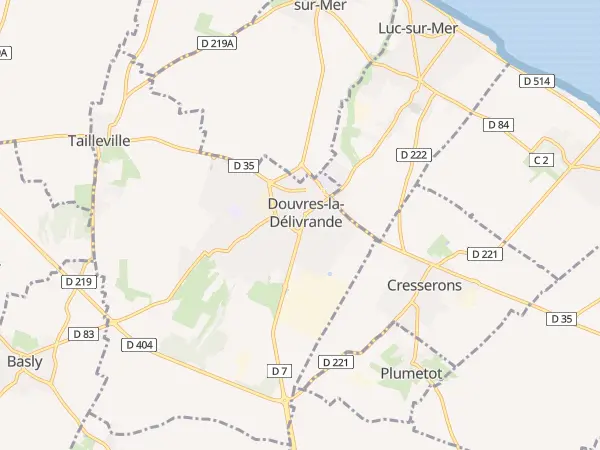 Plan de Douvres-la-Délivrande