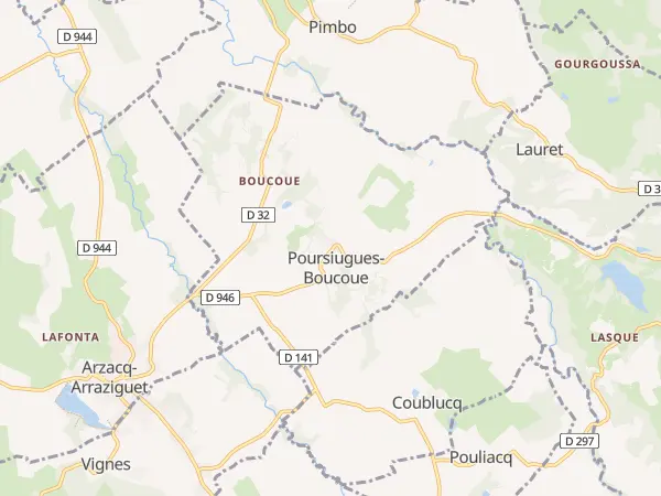 Plan de Poursiugues-Boucoue