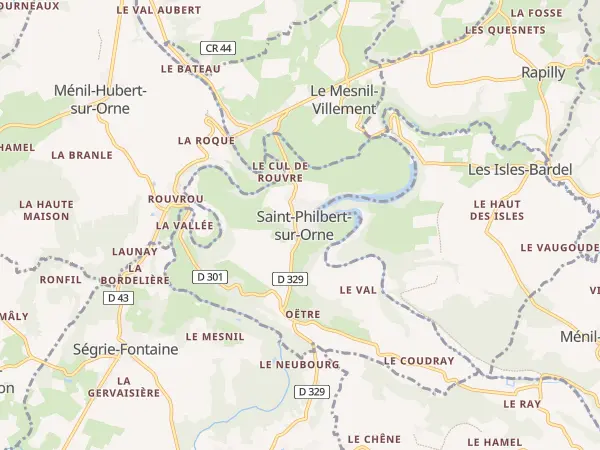 Plan de Saint-Philbert-sur-Orne