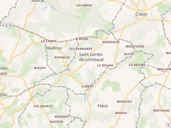 Plan de Saint-Genès-de-Lombaud