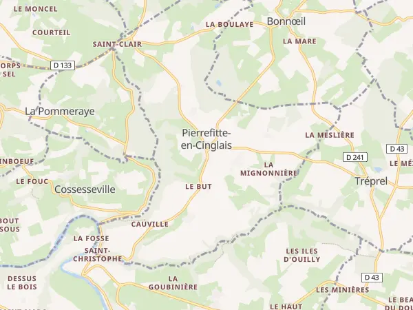 Plan de Pierrefitte-en-Cinglais