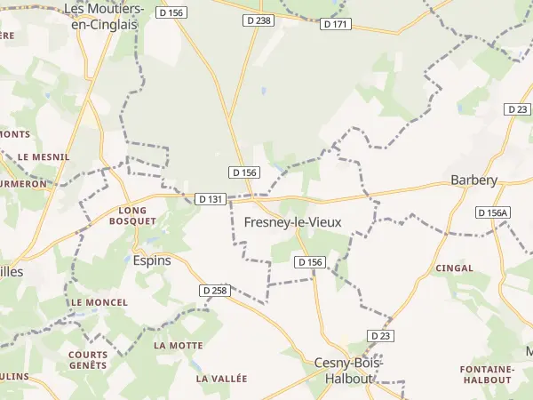 Plan de Fresney-le-Vieux