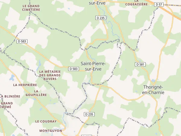 Plan de Saint-Pierre-sur-Erve