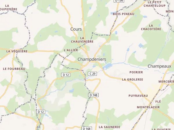 Plan de Champdeniers
