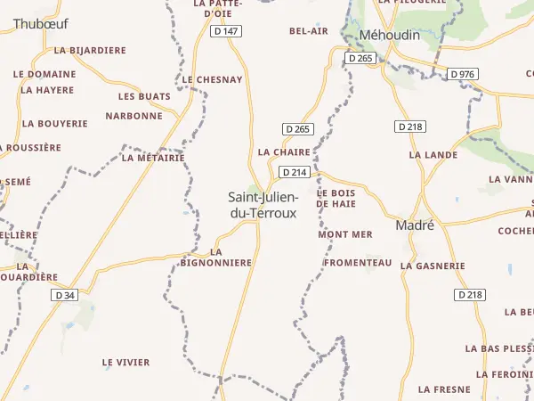 Plan de Saint-Julien-du-Terroux