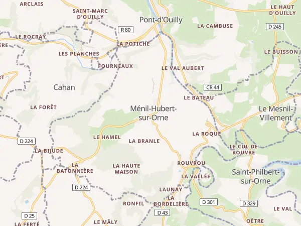 Plan de Ménil-Hubert-sur-Orne