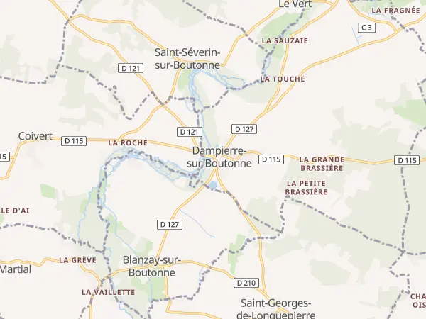Plan de Dampierre-sur-Boutonne