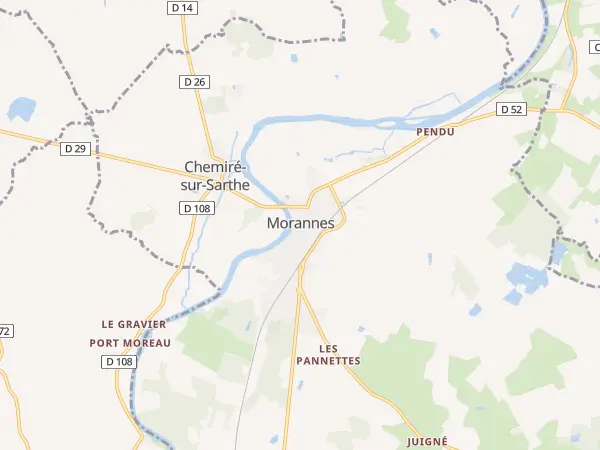 Plan de Morannes sur Sarthe-Daumeray
