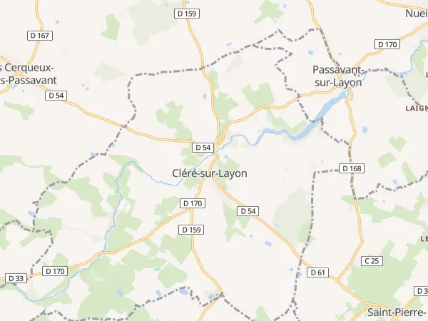 Plan de Cléré-sur-Layon