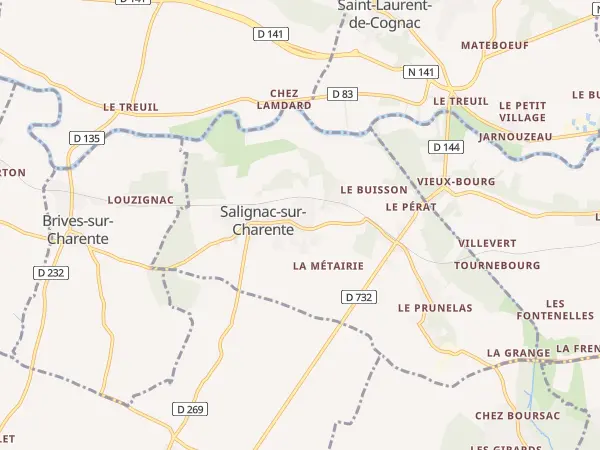 Plan de Salignac-sur-Charente