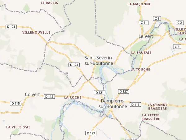 Plan de Saint-Séverin-sur-Boutonne