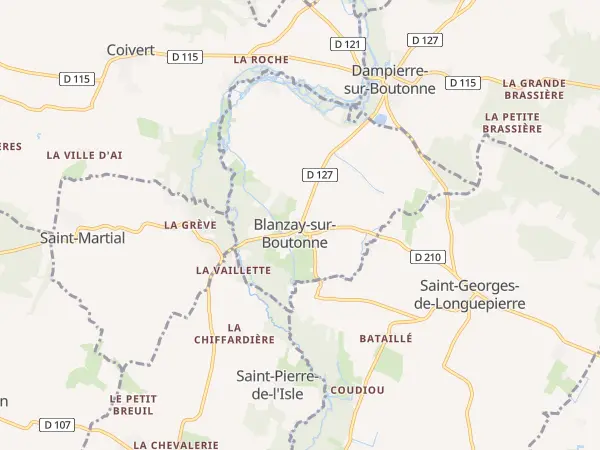 Plan de Blanzay-sur-Boutonne