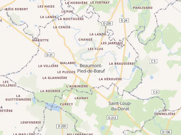 Plan de Beaumont-Pied-de-Bœuf