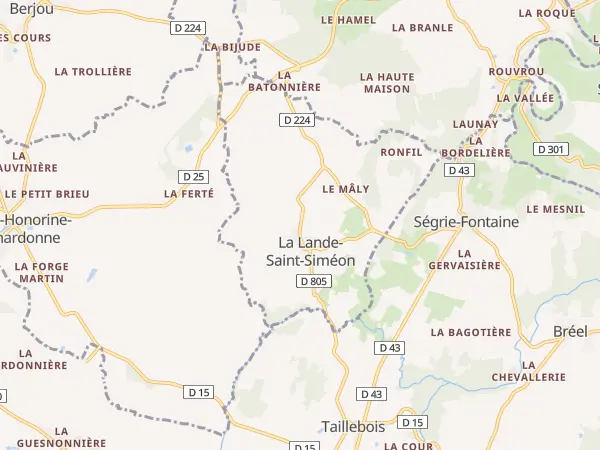Plan de La Lande-Saint-Siméon