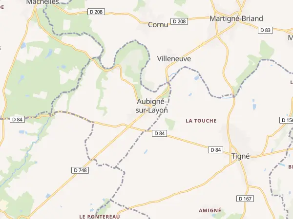 Plan de Aubigné-sur-Layon