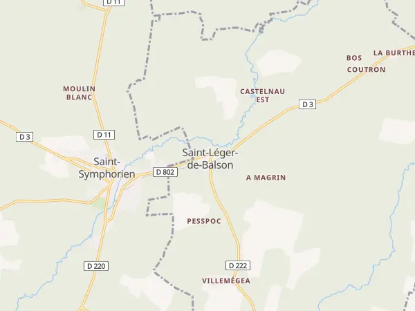 Plan de Saint-Léger-de-Balson