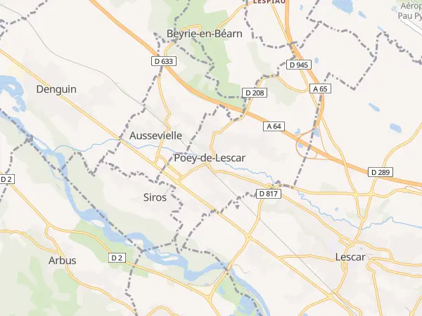 Plan de Poey-de-Lescar