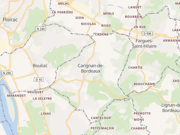 Plan de Carignan-de-Bordeaux