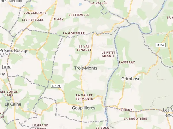 Plan de Montillières-sur-Orne