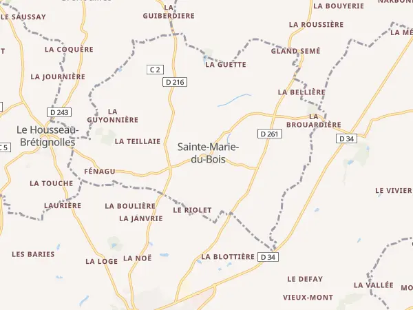 Plan de Sainte-Marie-du-Bois