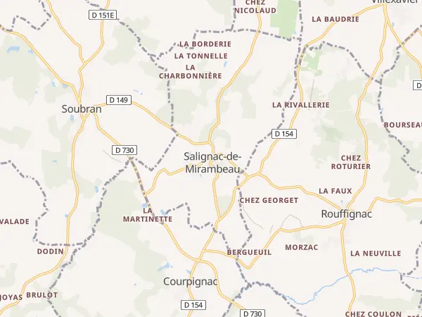 Plan de Salignac-de-Mirambeau