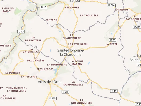 Plan de Sainte-Honorine-la-Chardonne