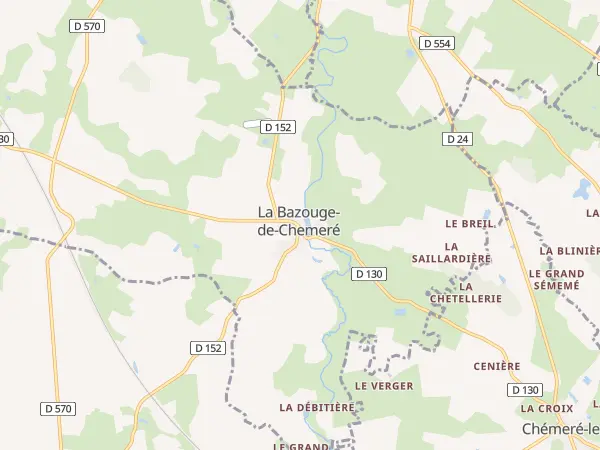 Plan de La Bazouge-de-Chemeré