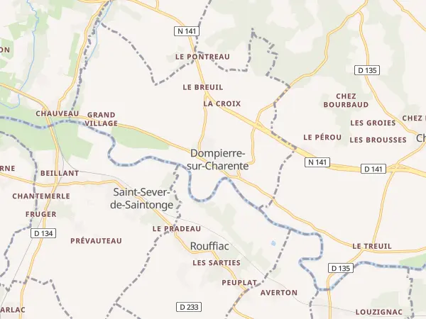 Plan de Dompierre-sur-Charente