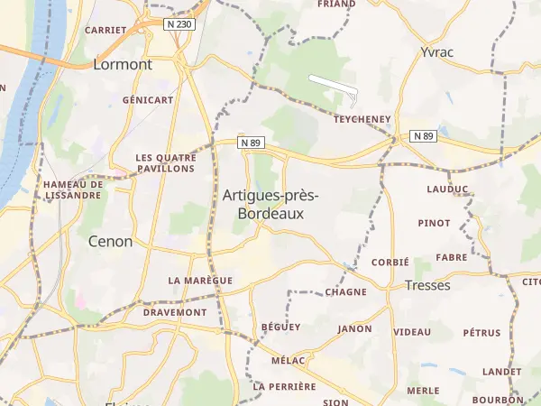 Plan de Artigues-près-Bordeaux