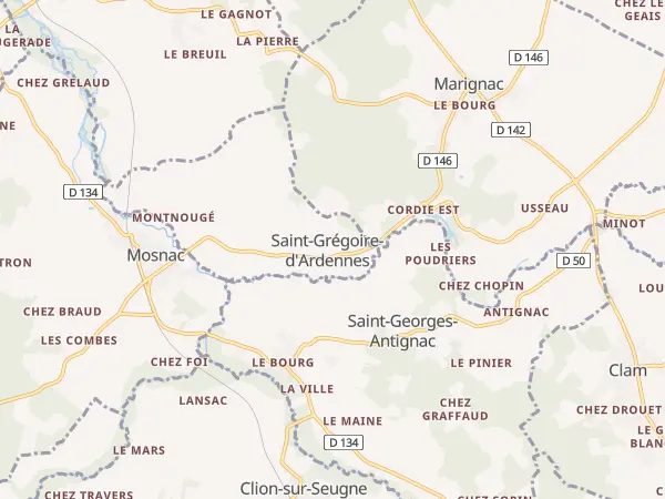 Plan de Saint-Grégoire-d’Ardennes