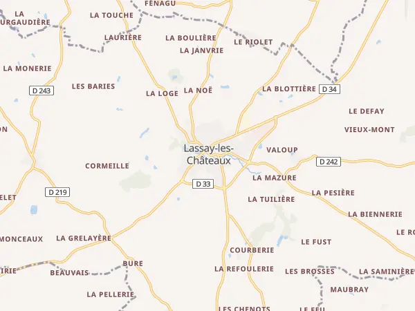 Plan de Lassay-les-Châteaux