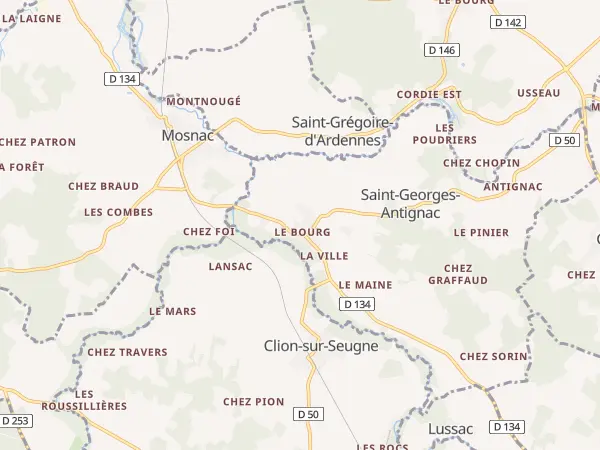 Plan de Saint-Georges-Antignac