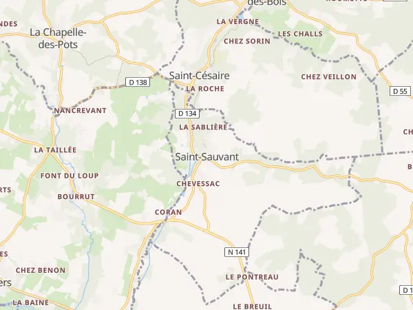 Plan de Saint-Sauvant