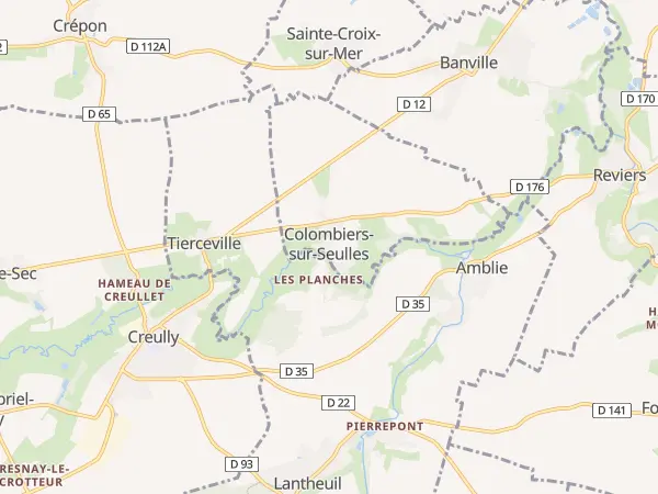 Plan de Colombiers-sur-Seulles
