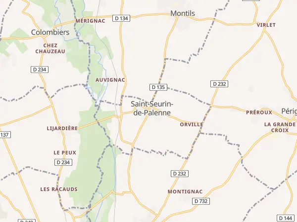 Plan de Saint-Seurin-de-Palenne