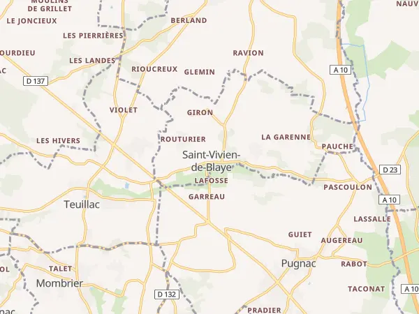 Plan de Saint-Vivien-de-Blaye