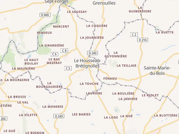 Plan du Housseau-Brétignolles