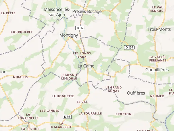 Plan de La Caine