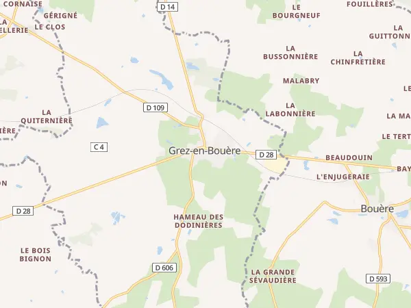 Plan de Grez-en-Bouère