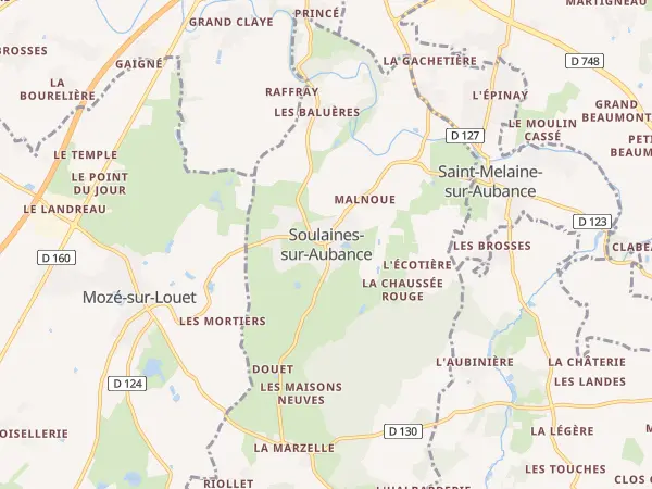 Plan de Soulaines-sur-Aubance