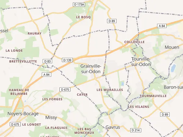 Plan de Grainville-sur-Odon