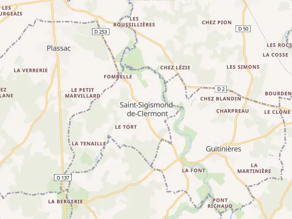 Plan de Saint-Sigismond-de-Clermont
